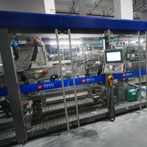 Buy cheap Automatic Drop Type Wrap Around Case Packer with PLC and HMI Control and Bottle Shortage Alarm from wholesalers