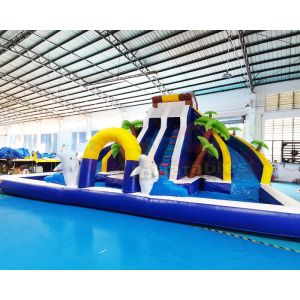 Plato Double Side Inflatable Water Slide Jumper Bounce House