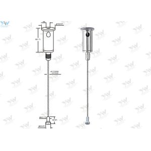 Buy cheap Diecast End Wire Suspension Kit Hardware Adjustable Steel Wire Hanger from wholesalers