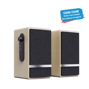 Subwoofer-equipped Wooden Gaming Multimedia Computer Speaker for Laptop Notebook