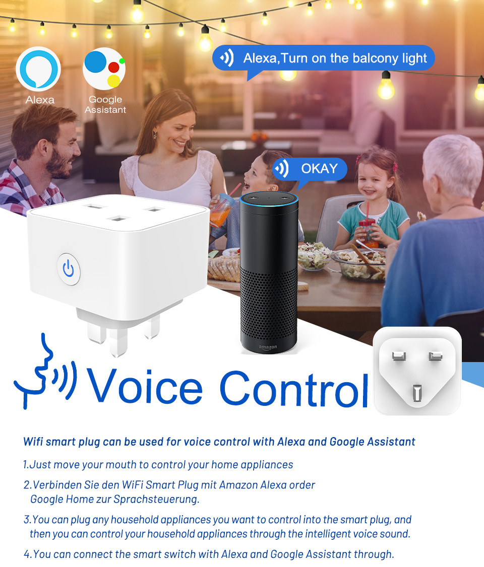 Buy cheap tuya wifi smart socket Remote &Voice control plug with Scheduling and automation functions support Alexa voice control from wholesalers