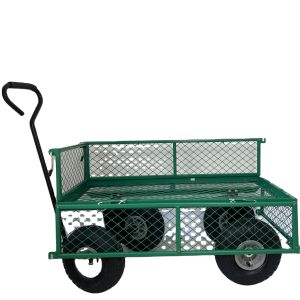 Buy cheap Four-wheel Heavy Duty Steel Mesh Garden Trolley Cart for Yard and Garden Applications from wholesalers