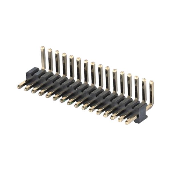 Buy cheap 1.27mm Pitch Right Angle Board To Board Connector 2 - 50 Pin Brass Pin Header Connector from wholesalers