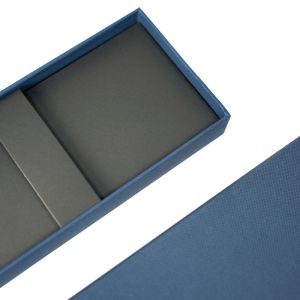 Small Lid And Base Corrugated Gift Box Blue Packaging Paper Top Paper With