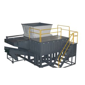 Industrial Plastic Shredder Machine , Four Shafts Mini Plastic Shredder