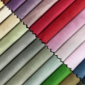 Solid Printed Sofa Velvet Upholstery Fabric For Home Textile