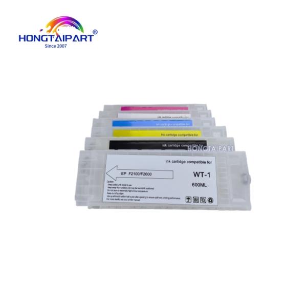 6PCS Epson SC-F2000 F2100 Refillable Ink Cartridge 600ml