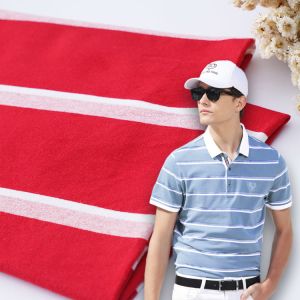 Buy cheap Plain And Breathable Lycra Polo Shirt Cotton Fabric Striped Pattern from wholesalers