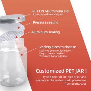 Buy cheap Large Transparent Plastic Jam Bottle Candy Plastic Screw Top Containers from wholesalers