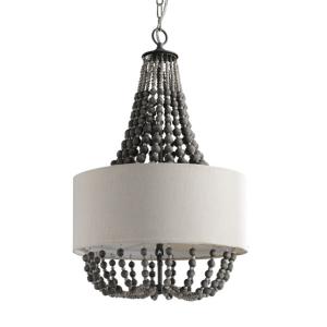 Buy cheap Circular iron chandelier with wood bead Lampshade (WH-CI-42) from wholesalers