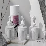 Buy cheap Scented Ceramic Soy Candle Greek Statue Shape For Home Decor 65g from wholesalers