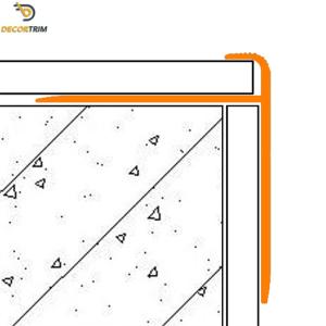 Buy cheap F Shape Tile Step Edge Trim , Heavy Duty Stair Nose Trim For Tile 8mm Size from wholesalers