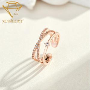 Buy cheap Silver Plating S925 Engagement Ring With Cubic Zirconia Diamond from wholesalers