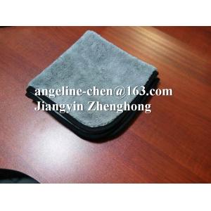 Buy cheap super soft microfibre compound double side plush cleaning towels from wholesalers