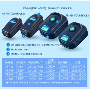 Ultra Silent Aquarium Oxygen Air Pump With Dual Outlet Adjustable Air Valve