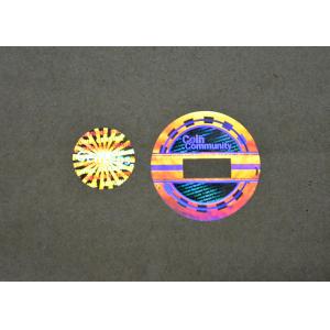 2D/3D Anti Fake Holographic Security Stickers Glossy Varnish With Serial Number