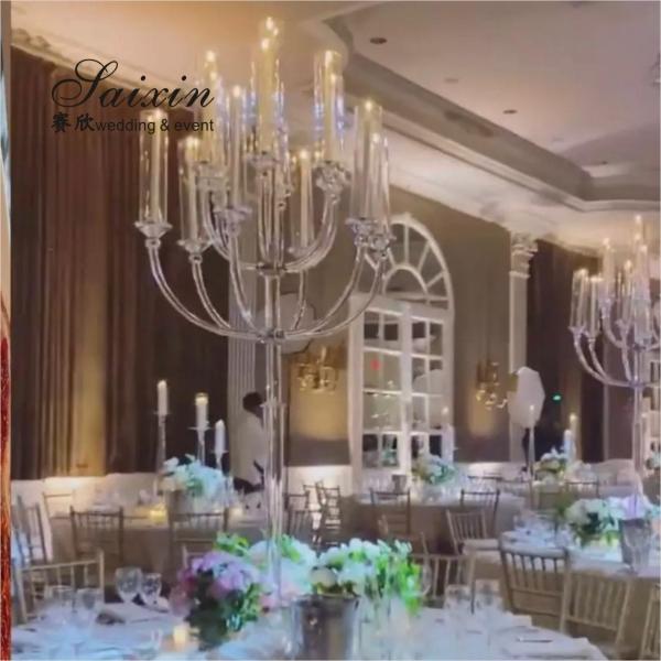 13 Arms Crystal Glass Candelabra Coloured Tall Glass Candelabra Wedding 160cm