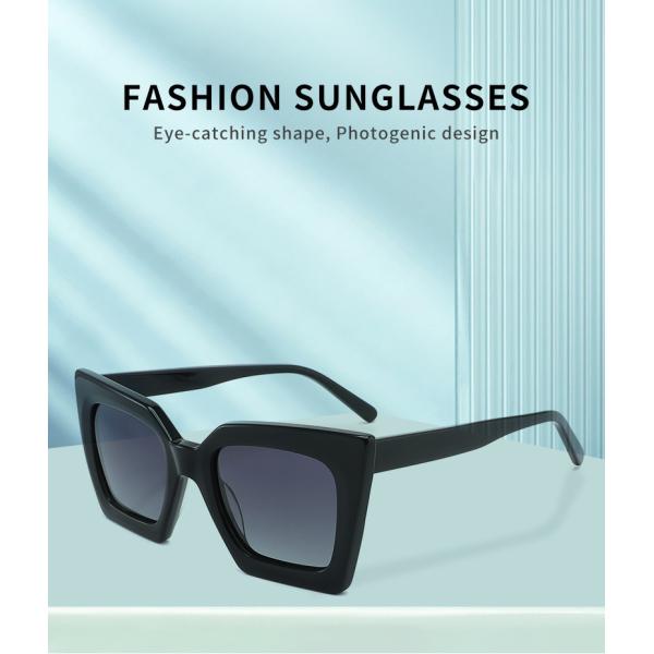 Full Rim Square Acetate Sunglasses Durable , Cat Eye Oversized Shades Glasses