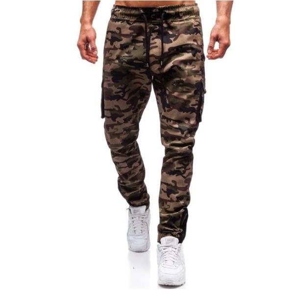 Quality Men Camouflage Casual Pants Patchwork Cargo Pants Multi Pocket for sale
