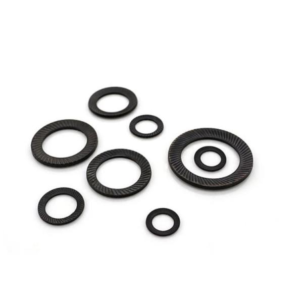 DIN 9250 Knurling Disc Spring Washer Black Oxide Conical Spring Contact Washer