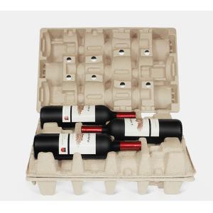 Buy cheap Moisture Resistant Molded Fiber Pulp Boxes Beverage Carriers Food Trays from wholesalers