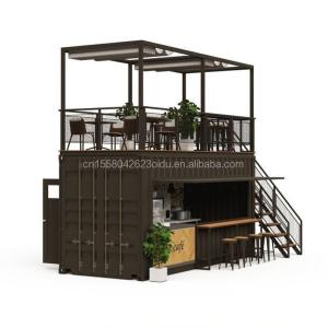 Buy cheap Steel Frame Galvanized Steel Bending 180g 20ft Foldable Luxury Prefabricated Portable Coffee Shop Container for Products from wholesalers