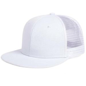 Buy cheap Blank Plain 6 Panel Trucker Cap Custom Flat Mesh Trucker Hat from wholesalers