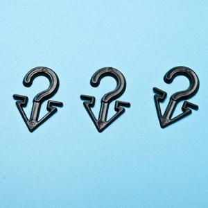 Buy cheap Plastic Sock Hook Stocking Hanger , V Shape Black Plastic Hooks from wholesalers