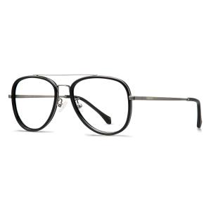 Buy cheap Unisex Aviator Eyeglasses Optical Frames , Plastic Metal Mixture Eyeglass Frames Designer from wholesalers