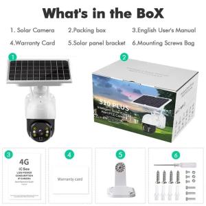 Buy cheap SD Card Solar Powered PTZ Camera , Outdoor 4G Security Camera With Solar Panel from wholesalers