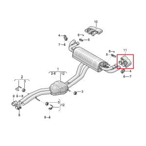 Buy cheap For Bentley Bentyga Left Chrome Exhaust Tip V8 OEM 36A253681A from wholesalers