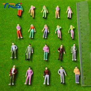 Buy cheap 1:42 ABS plastic model paited color figures 4cm for model train layout passengers architecture model making from wholesalers