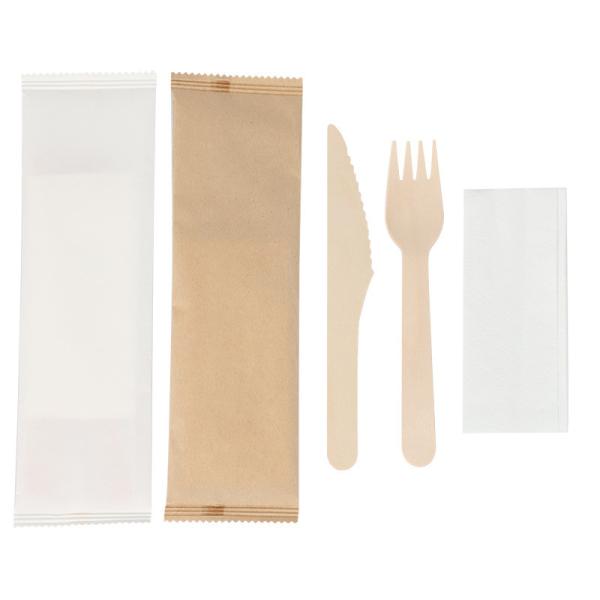Quality Biodegradable 160cm Wood Spoon Tableware 25PCS WoodenFork Disposable Cutlery for sale