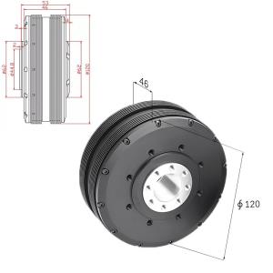 Buy cheap Faradyi New 24V Brushless DC Servo Motor with Slip Ring and Encoder for Robot Arm Joint Hub Motor from wholesalers