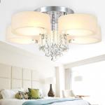 Round crystal ceiling lamp with Acrylic Lampshade for Indoor home Lighting
