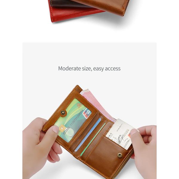 Minibook Genuine Leather Male Wallet with Anti-Theft Protection and Customizable Logo