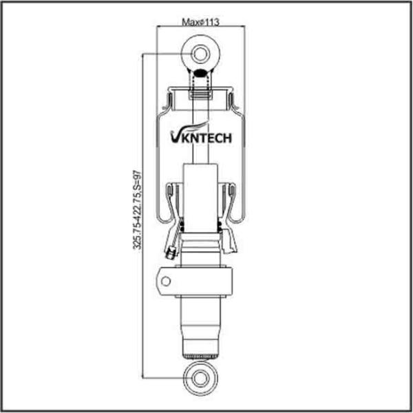 Durable 4108764 Air Suspension Air Spring For Cabin Navistar VKNTECH 1S8764