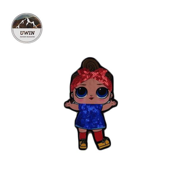 Lovely LOL Woven Patches No Minimum Sequin Material For Clothing Accessories