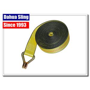Buy cheap Yellow Wire Hook Truck Winch Straps , Vehicle Recovery Strap Lightweight from wholesalers
