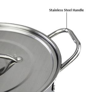 Buy cheap Silver Stainless Steel Thick Stockpot Large Soup Pot Heavy Duty  With Lid from wholesalers