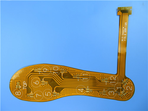 Quality 2-Layer Flexible Printed Circuit (FPC) Built on Polyimide With Immersion Gold and Stiffener for Sports Insole for sale