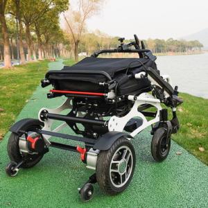 Buy cheap Lithium Battery Aluminum Motorized Power Wheelchair Electric 6km/H from wholesalers