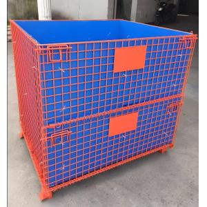 Buy cheap Powder Coating Stackable Steel Pallet Cage For Efficient Warehouse from wholesalers