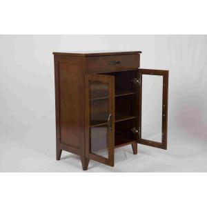 Buy cheap Medium Office Storage Cabinets Two Adjustable Shelves , Brown Storage Cabinet With Drawers from wholesalers
