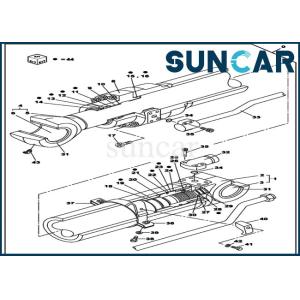 Buy cheap CASE Dipper/ Arm Seal Kit LZ011200 Cylinder Replacement Kit Fits Excavator CX210C LC CX210D LC from wholesalers