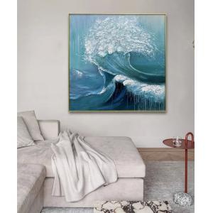 Buy cheap Home Decor Canvas Original Abstractt Heavy Textured Sea Wave Wall Hanging Decor Painting Customized Size Accepted NO Original from wholesalers