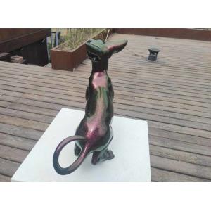 Buy cheap 0.8M High Stainless Steel Custom Cat Sculpture With Chamelized Painting from wholesalers