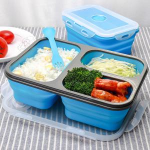 Buy cheap Rectangle 3 Compartment Collapsible Bento Box For Adults from wholesalers