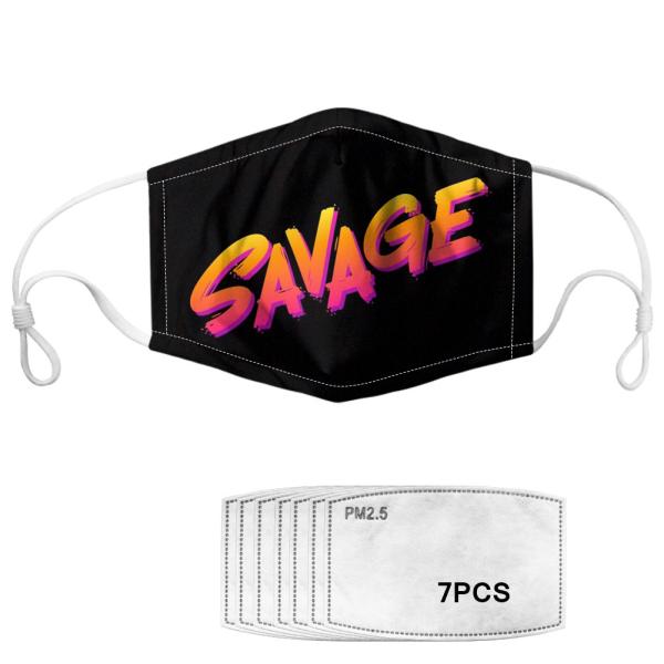 Quality Skin Friendly Savage Printed Reusable Face Mask for sale