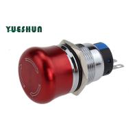 Buy cheap Nickel Plated Brass Metal Emergency Stop Button 1NO 1NC 2NO 2NC 19mm Mounting product